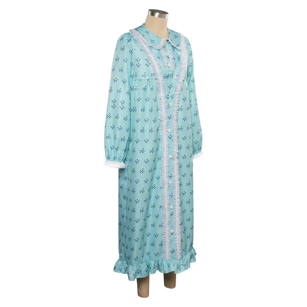 The Exorcister Cosplay Costume Men Role Paying Horror Blue Robe Women Nightgown Dress Outfits Halloween Carnival Party Suit