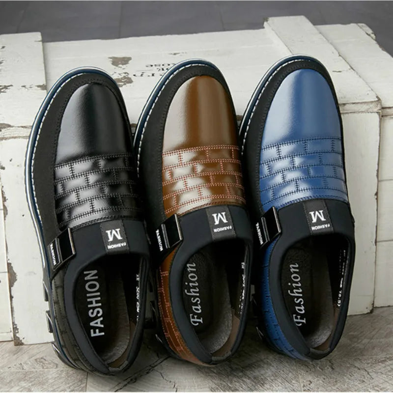 Amay Men Dress Shoes Natural Leather Men's Brand Shoes Sale Formal Shoe Men's Cowhide Italian Patent Leather Loafers Footwear Casual