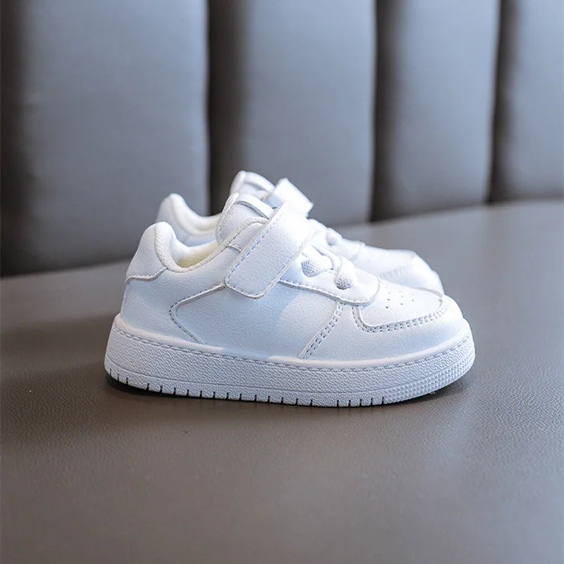 Maxy New Spring/Autumn Baby Walkers Shoes Soft Comfortable Toddler Shoes Rubber Non-Slip Boy Girl White Infant Sneaker