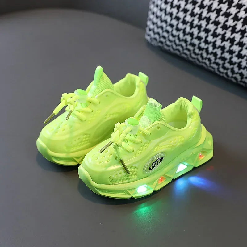 Babs Zapato's Niña 202New LED Child Trainers 1-8Years Old Boy Girl Tennis Shoe Sport Shoe for Toddlers Glowing Kid Sneakers Kids Shoe