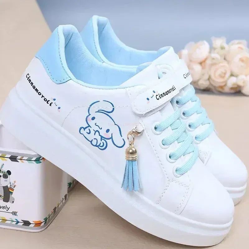 Maxy New Genuine Sanrio Kuromi Cinnamoroll Children Shoes Girls Heart Cute Anime My Melody Sneakers Soft Bottom Anti-Slip Girls Gifts