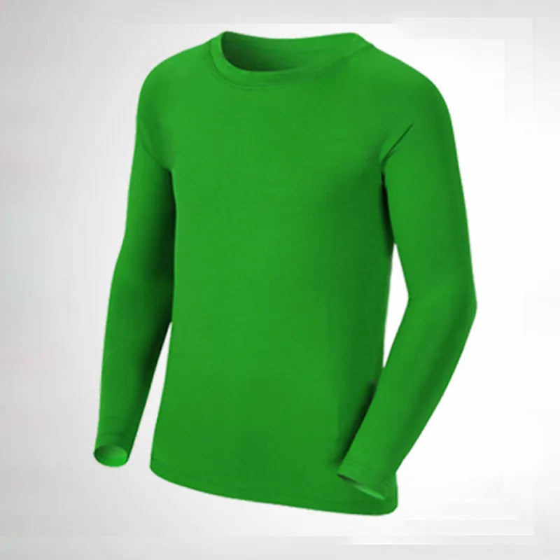 Amay Kids Children Boy Girl Running Long T Shirt Fitness Sport Basketball Football Outdoor Hiking Jogging Riding Soccer Clothes J25