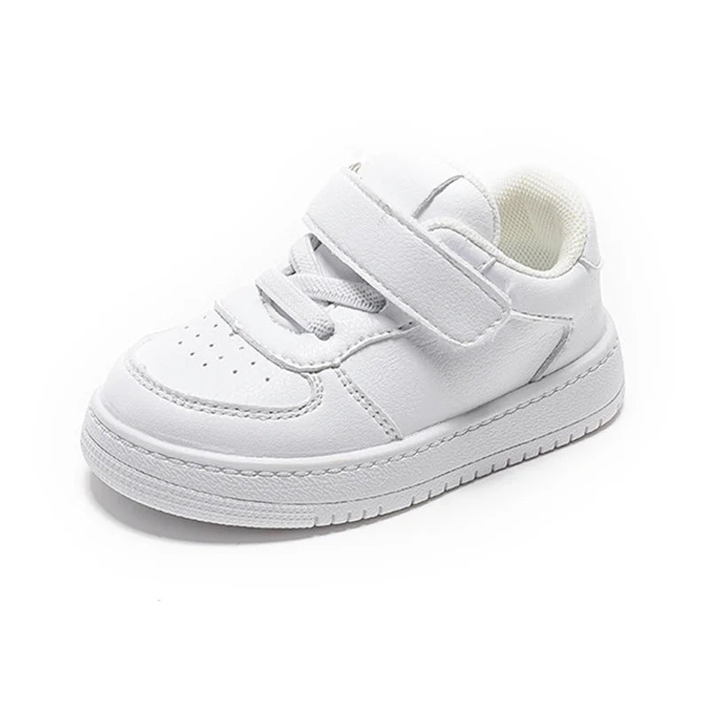 Maxy New Spring/Autumn Baby Walkers Shoes Soft Comfortable Toddler Shoes Rubber Non-Slip Boy Girl White Infant Sneaker