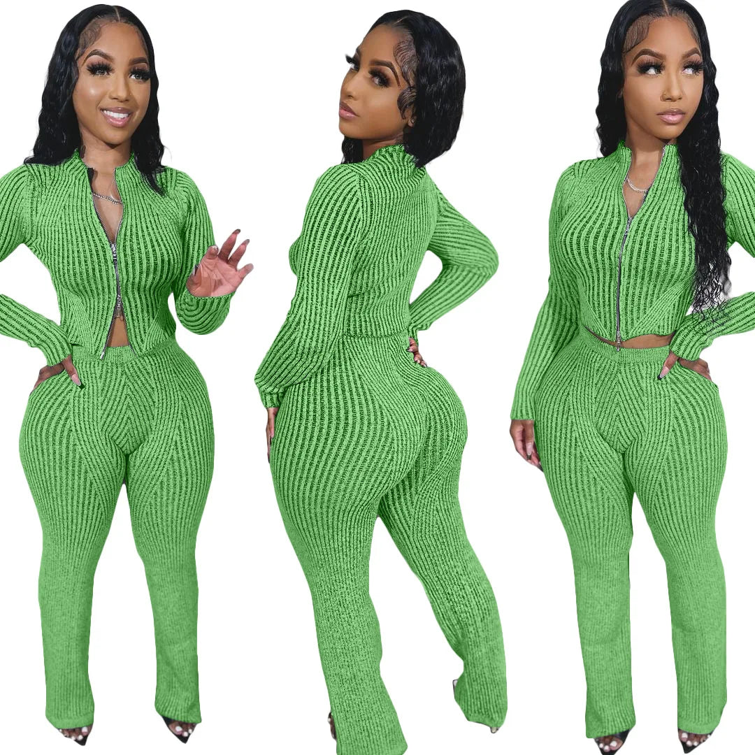 Maxy 2 Piece Women Set Dashiki African Clothes Summer Autumn New Fashion Long Sleeve Top And Pants Suit Party Lady Matching Sets