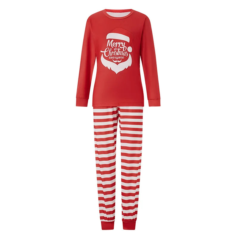 Festive Family Matching Pajamas Set with Reindeer Print Tops and Cozy Plaid Pants for Christmas Sleepwear