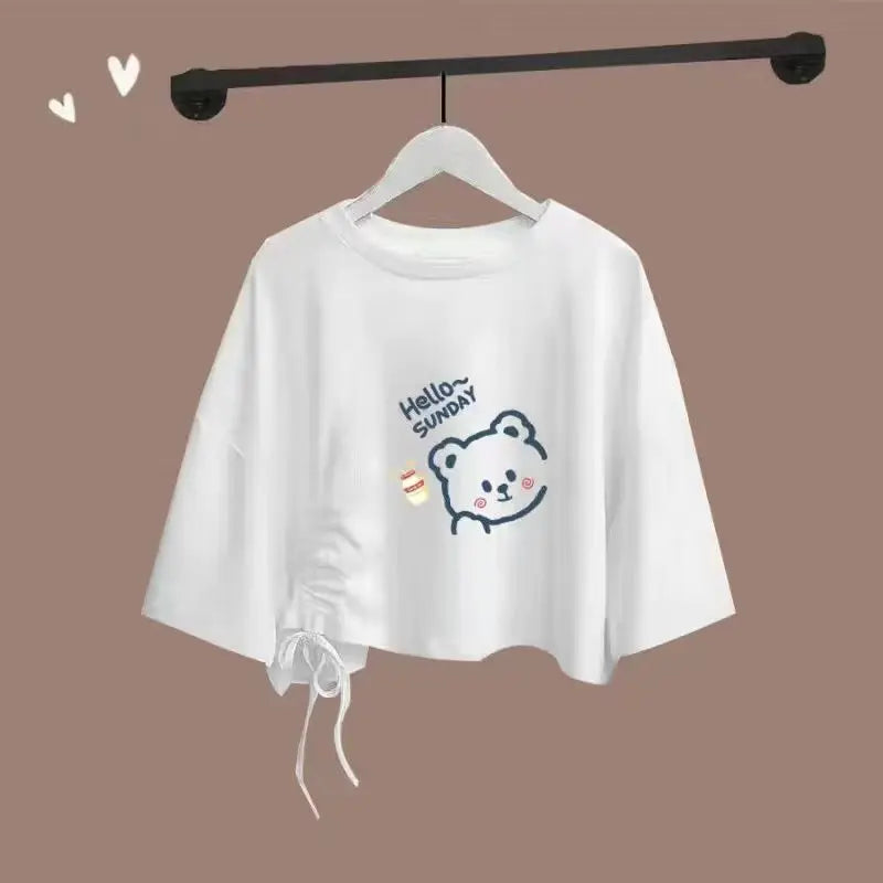 Maxy Summer New Korean Elegant Cute Short Sleeved T-shirt+Mesh Midi Skirt Two Piece Suit Women's Loose Top Dress Matching Set