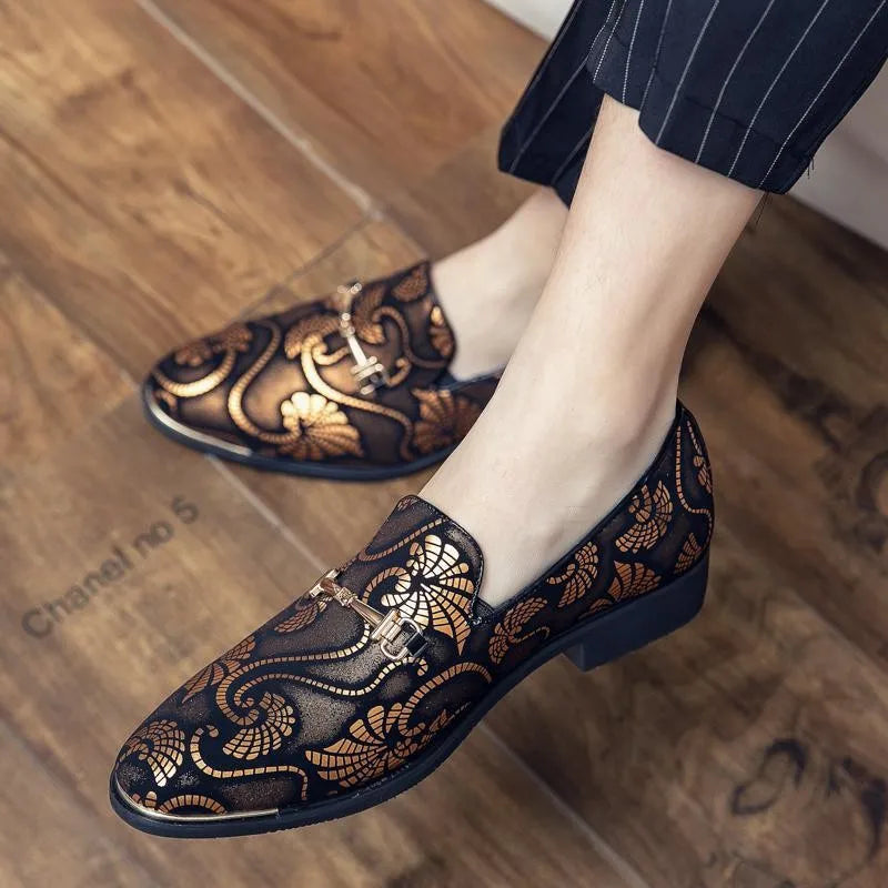 Amay Italian Leather Shoes Men Dress Loafers Brand Business Formal Shoe Slip on Mocassins Barber Wedding Party Shoe Sapato Social