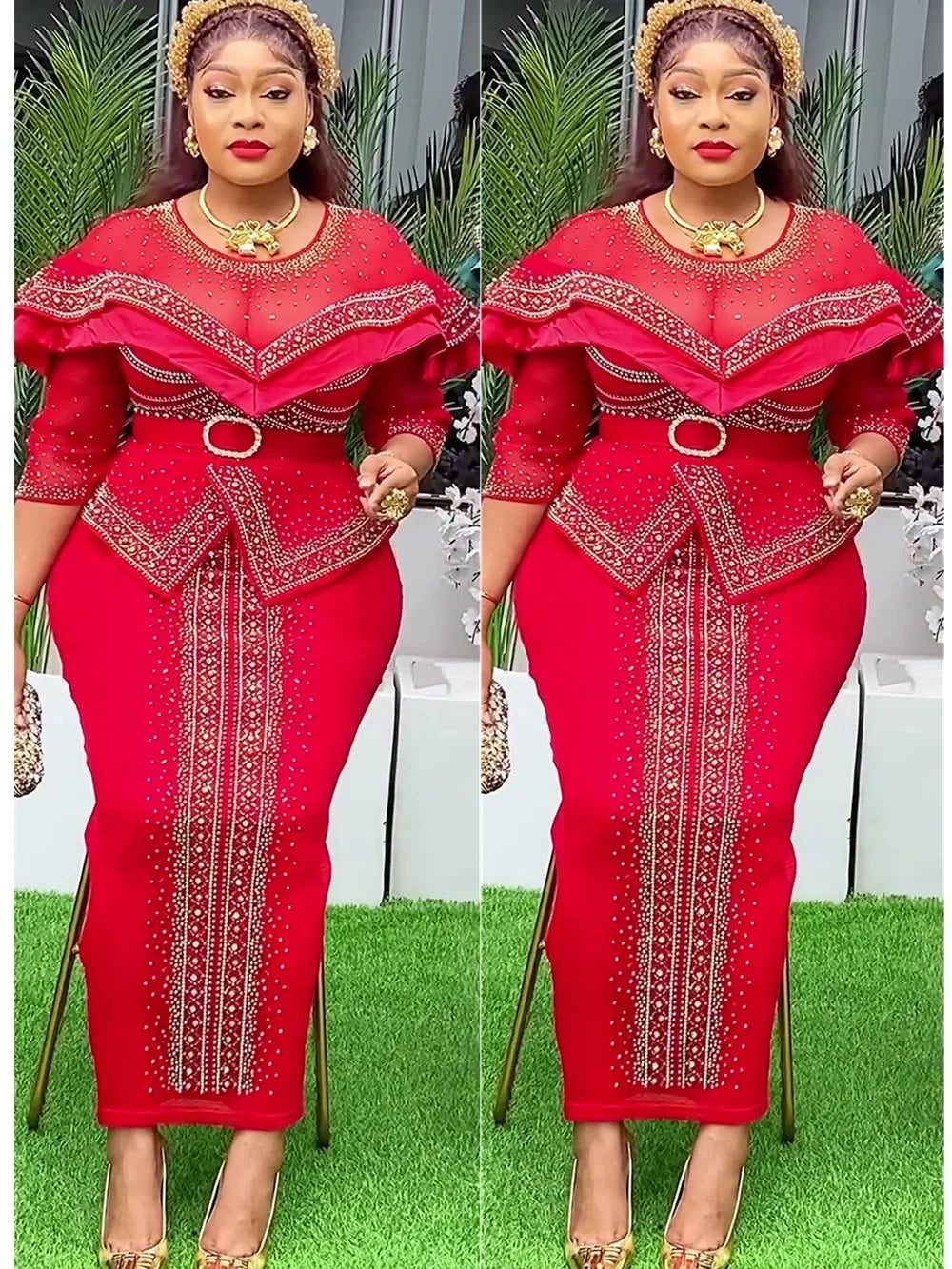 Elegant African Dresses for Women 2025 New Africa Clothing Plus Size Turkey Wedding Party Long Dress Dashiki Ankara Outfits Robe