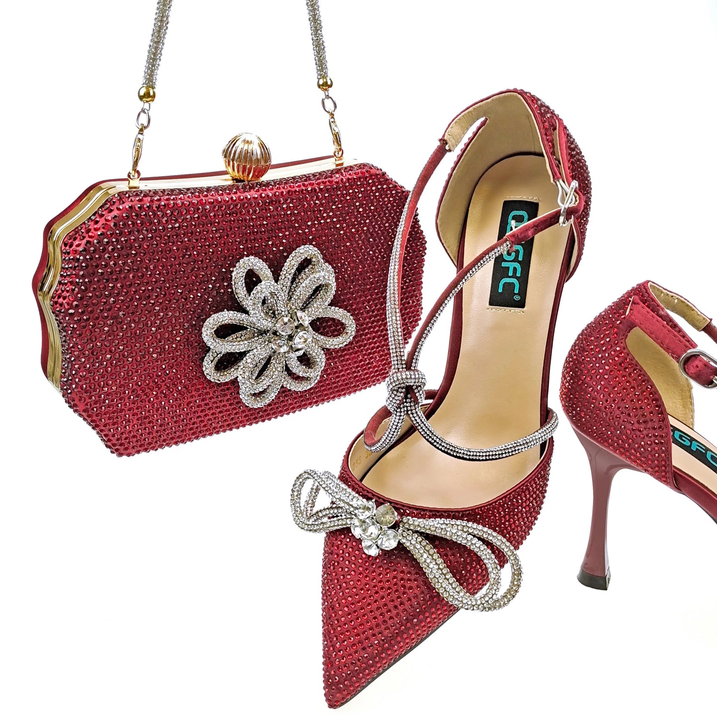 Maxy New Arrival Fashionable Shoes and Bag Silver Color Women's Wedding Special Appliques for African Lady Sandals