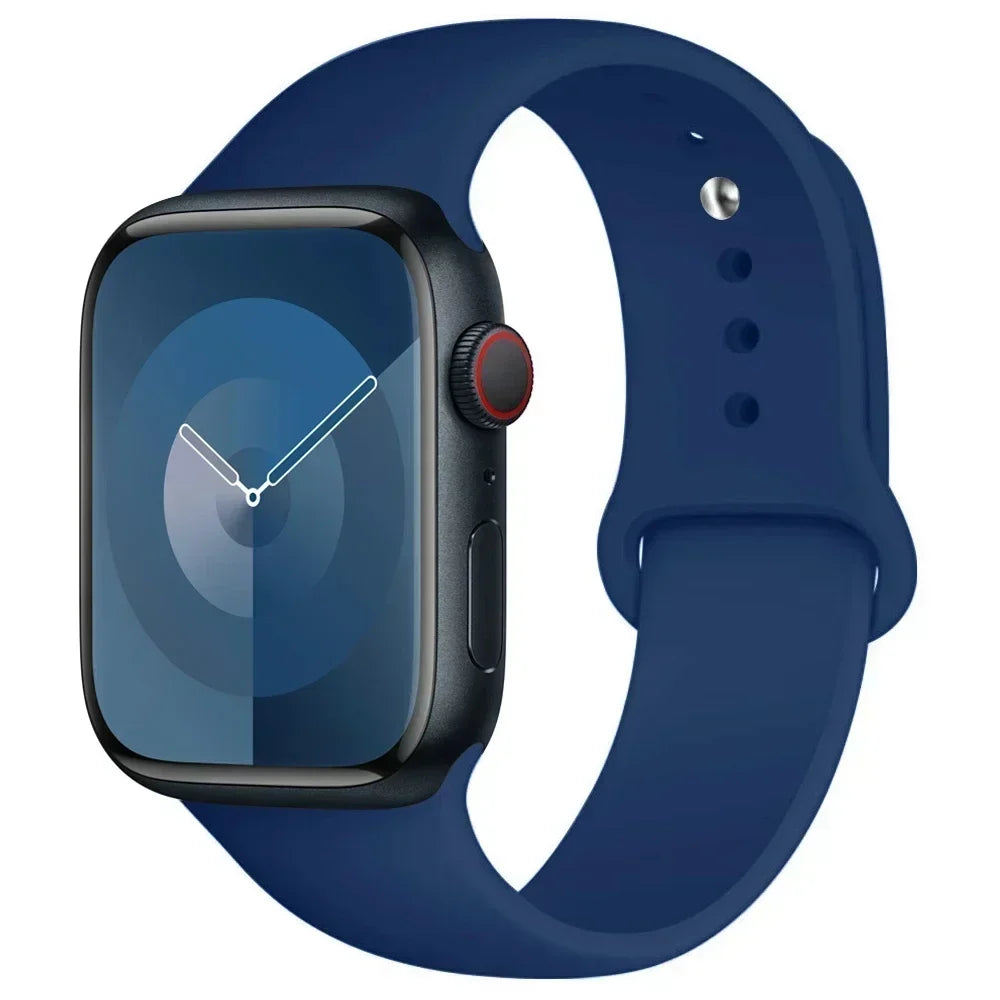 Maxy Silicone Band For Apple Watch strap 44mm 45mm 40mm 41mm 42-46mm sport bracelet iwatch series 8 7 6 5 4 9 10 11 SE-Ultra 2/3 49mm
