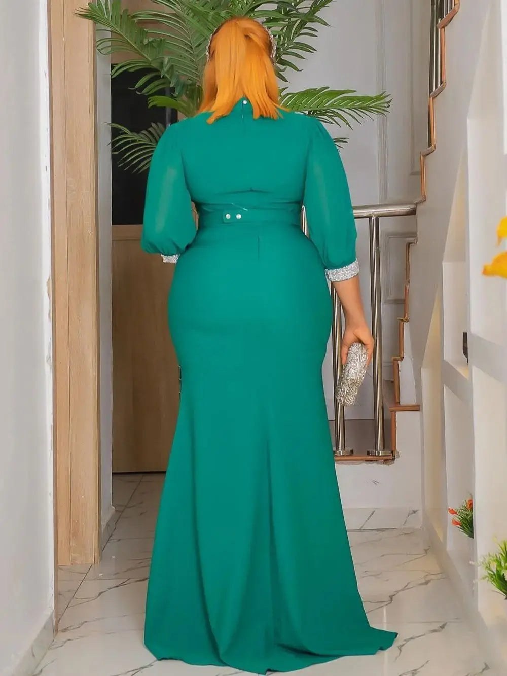 Maxy Plus Size African Party Dresses for Women Sexy Bodycon Maxy Long Dress Elegant Wedding Evening Gowns Ankara Outfit New Robe
