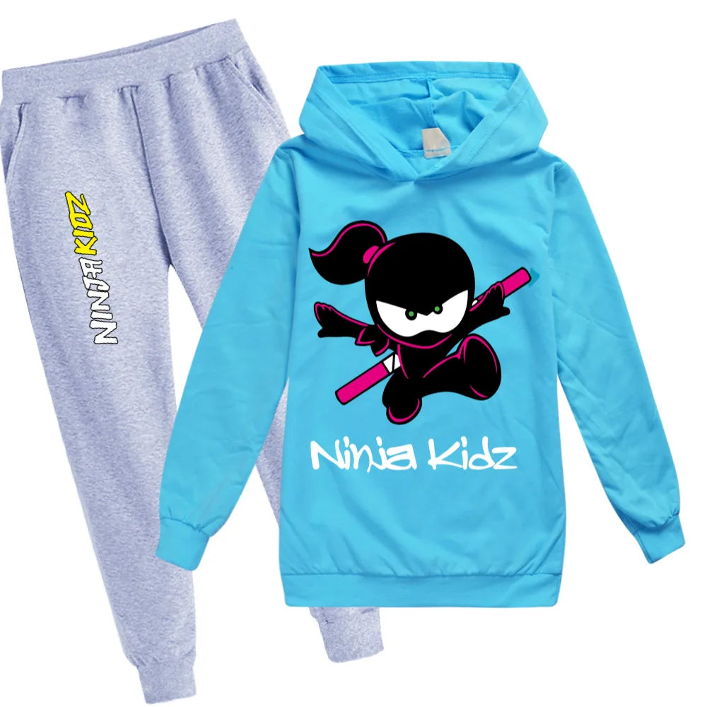 Maxy Fall Boys T Shirts Hoodies 2pcs Sets Toddler Girl Winter Clothes NINJA KIDZ Kids Christmas Clothing Fashion Children Outfits