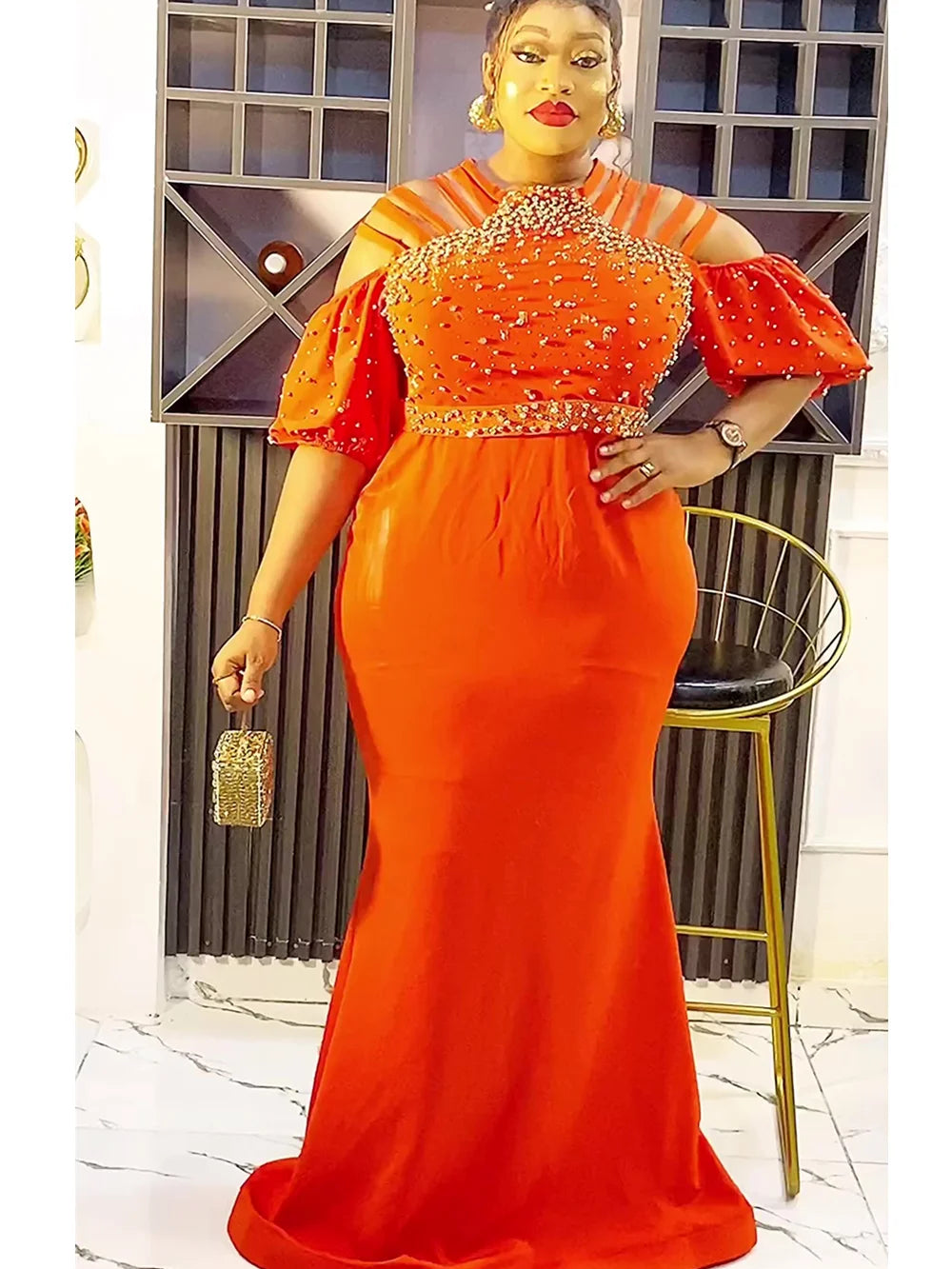 Amay Plus Size African Party Dresses for Women New Fashion Dashiki Ankara Wedding Evening Gown Elegant Turkey Muslim Maxy Dress