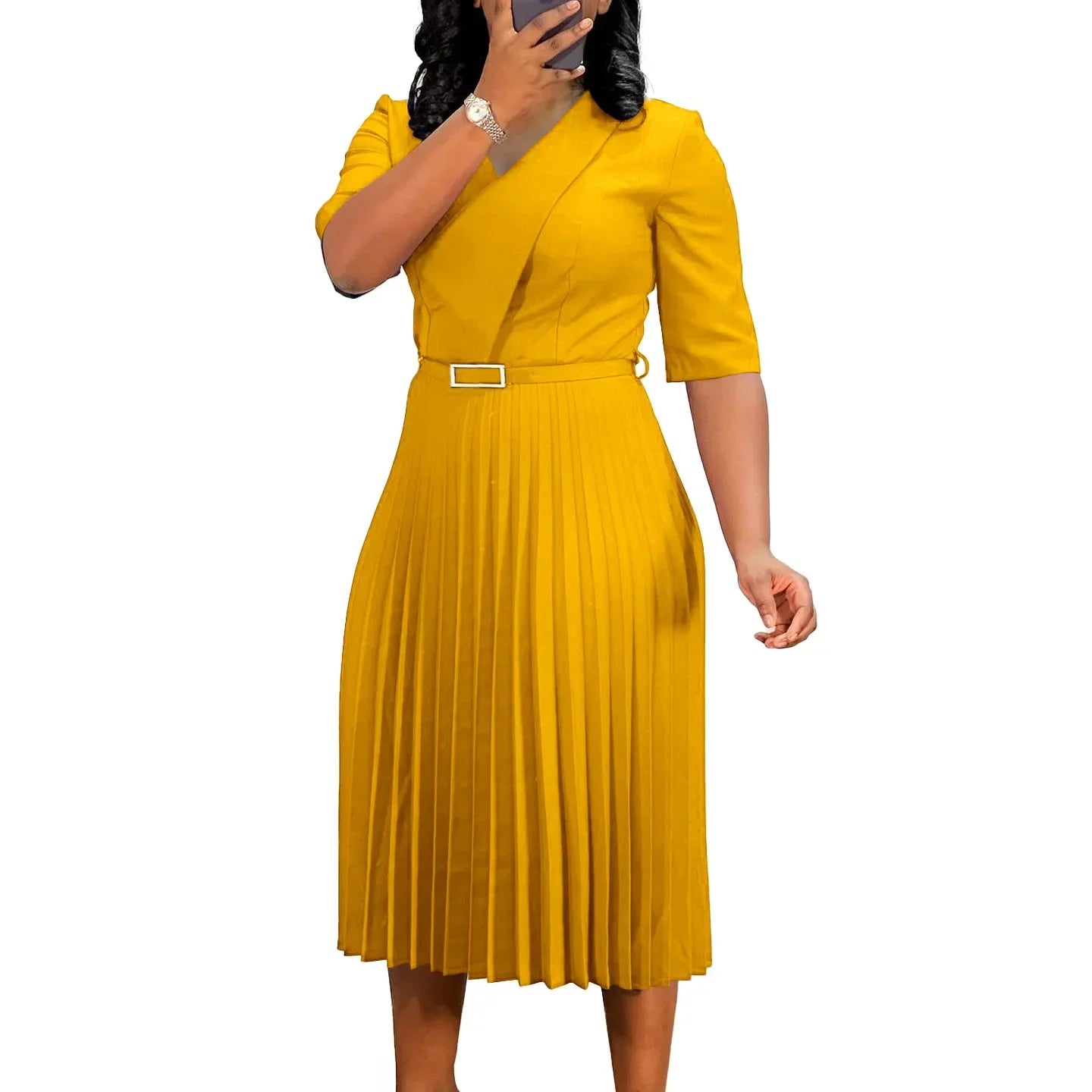 Amay Dresses for Women Elegant Dashiki Autumn Spring Midi Dress Ladies Traditional African Clothing Fairy Dresses