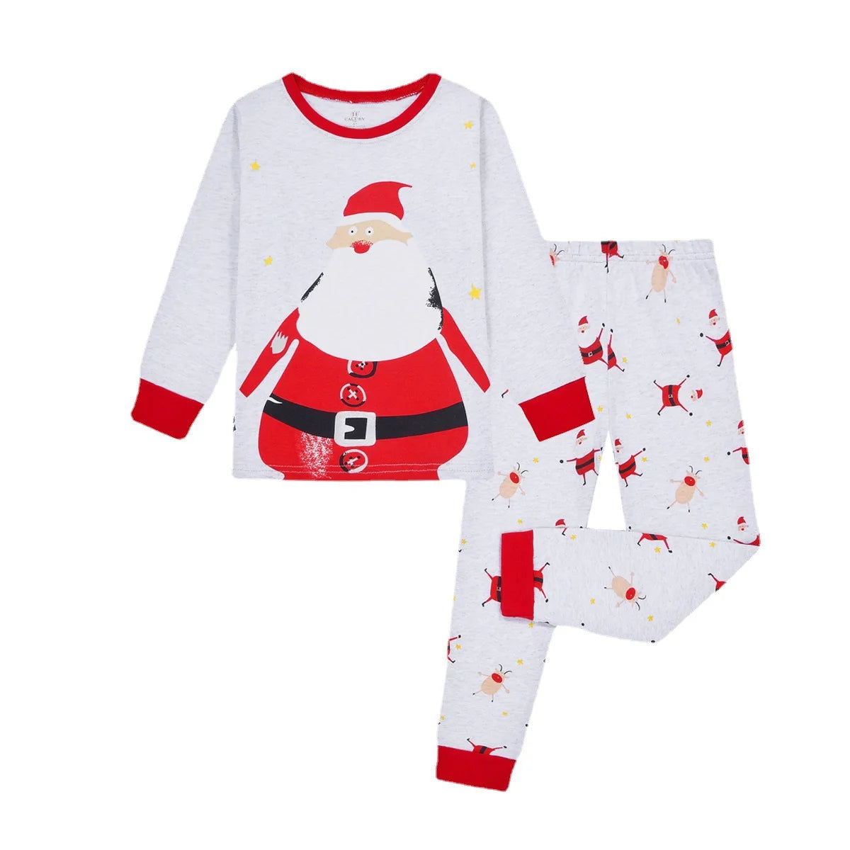 Max Cotton Children Pyjamas Set Thermal Underwear Santa Claus Christmas Pajamas Warm Comfortable Long Sleeve Top & Pants