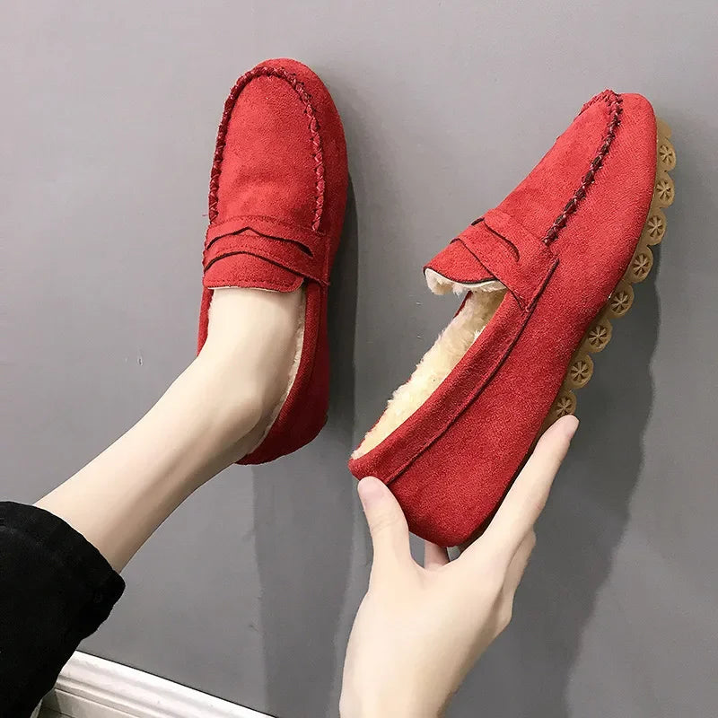Maxy Women's Loafers Moccasins Woman Soft Bottom Non Slip Female Flats Shoes  Autumn Spring Slip On Sewing Ladies Lazy Shoes New
