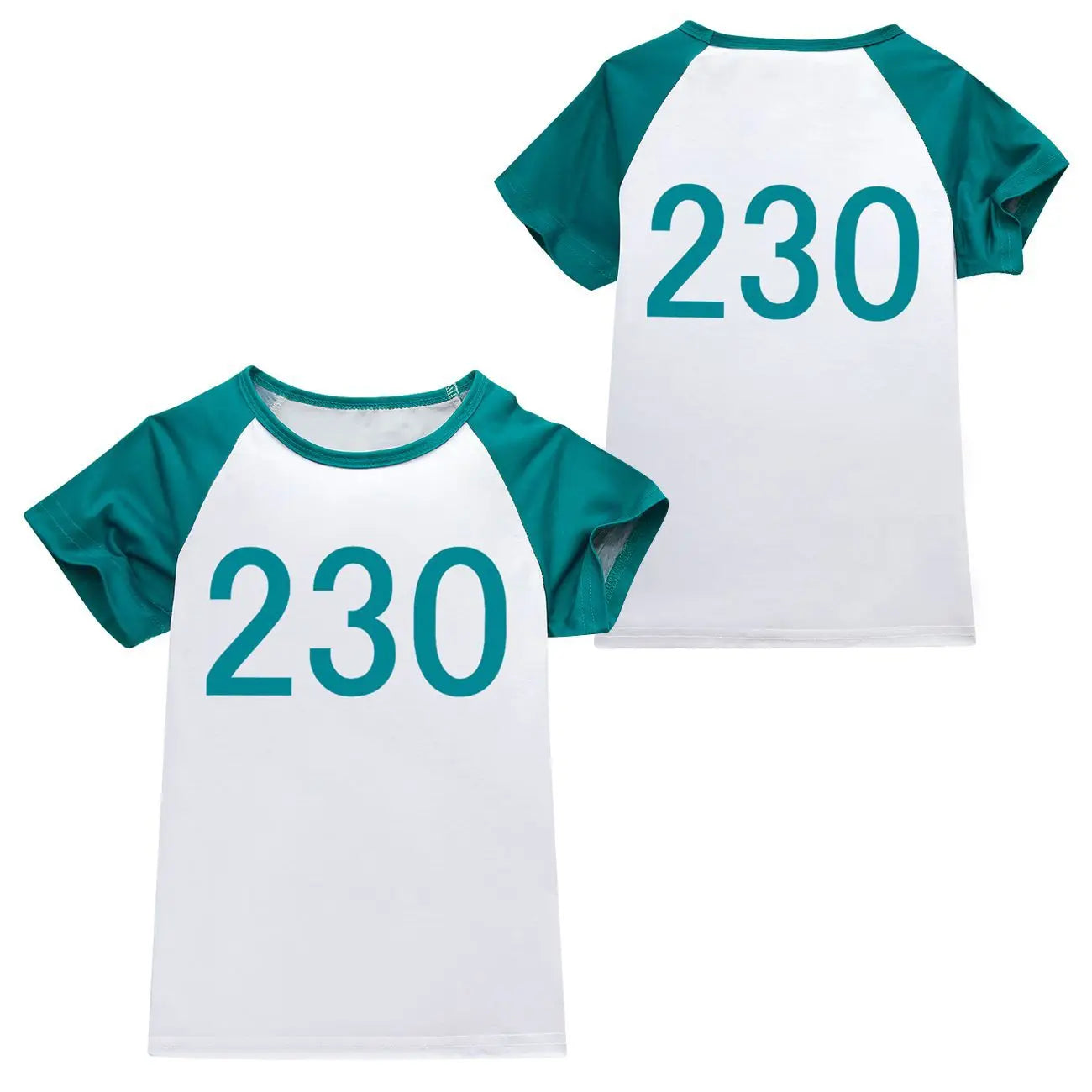 Maxy New Kids Customized Calamari Games 2 Clothes T-shirt 230 Children Tracksuit Boys Girls Tops Carnival Party Halloween C