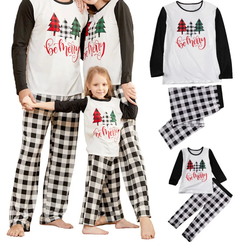 Maxy PUDCOCO Family Matching Christmas Pajamas Set Women Adult Baby Kids Sleepwear Nightwear Suit Xmas Outfits