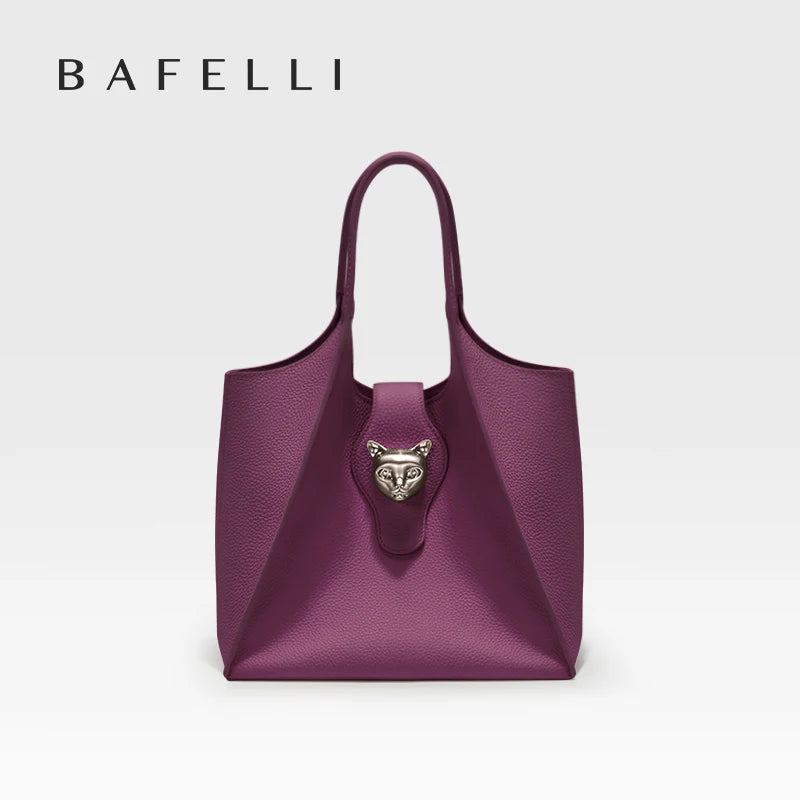 Maxy BAFELLI WOMEN'S HANDBAG TOTE TRAVEL BAGS GENUINE LEATHER CASUAL FASHION LUXURY BRAND UNISEX PURSE BUSINESS STYLISH DESIGNER