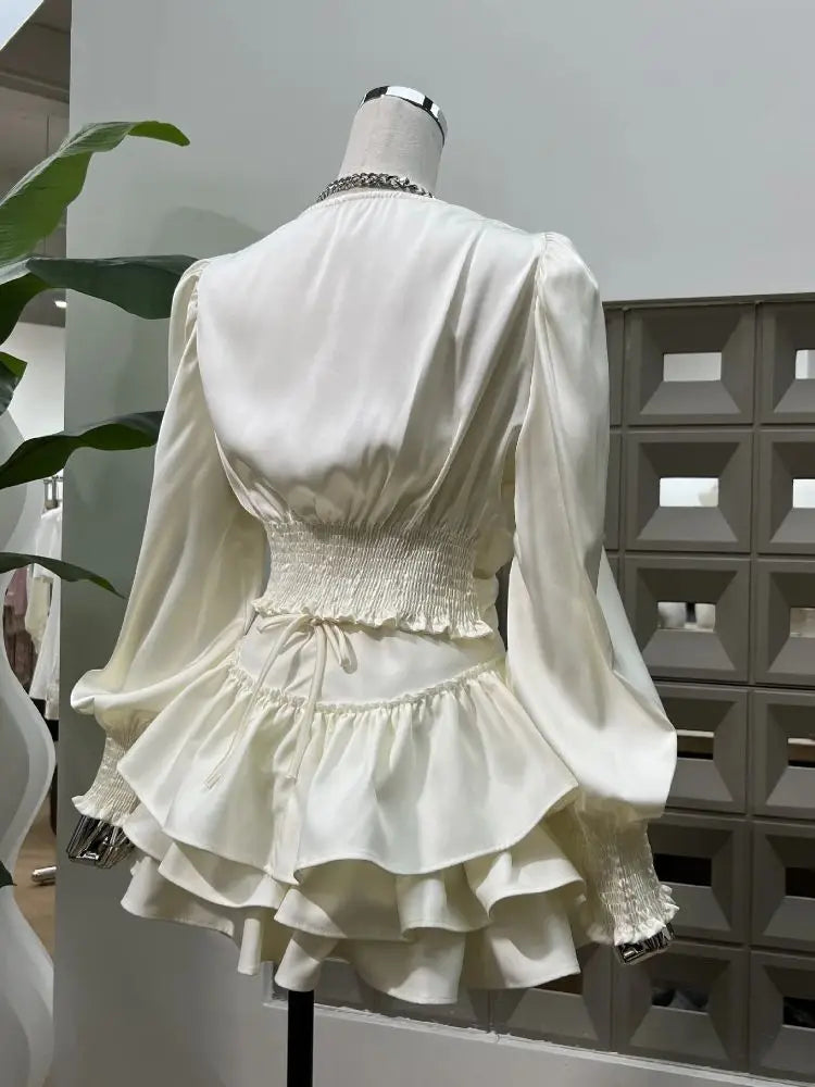 Women Sexy Top Short Pleated Skirt Sets 2025 Birthday Celebrate Evening Party Two Pieces Ball Gowns Elegant New Lady Outfits