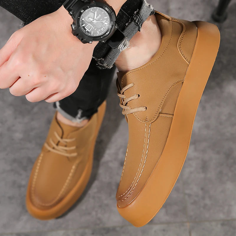 Amay Genuine Leather Men Formal Shoes Italian Lace Up Casual Shoes Luxury Brand Dress Men's Shoes Moccasins Oxford Shoes Male Hombre