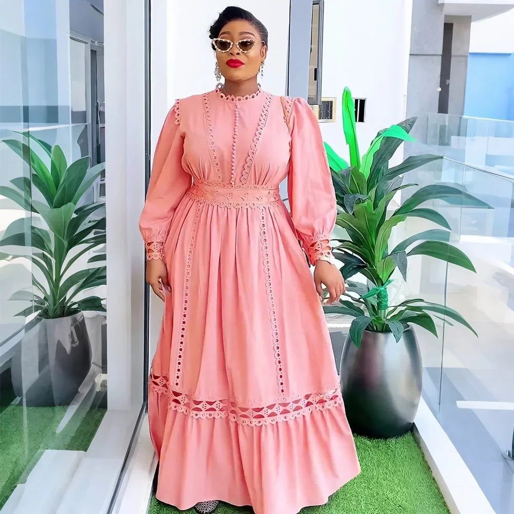 Amay Party Dresses for Women New Fashion Evening Gown Plus Size Elegant Turkey Muslim Maxy Dress Dashiki Ankara Kaftan