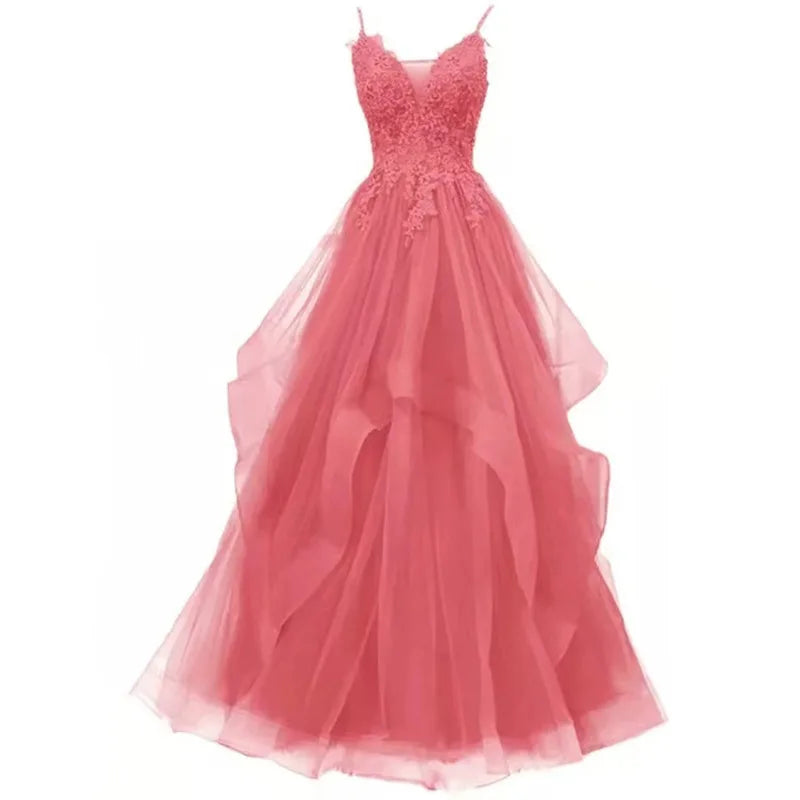 Maxy Elegant Club Banquet Purple Strap Dress Vocal Art Exam Senxi Colorful Silk Fairy Air Silk Dress Hosting Evening Dress