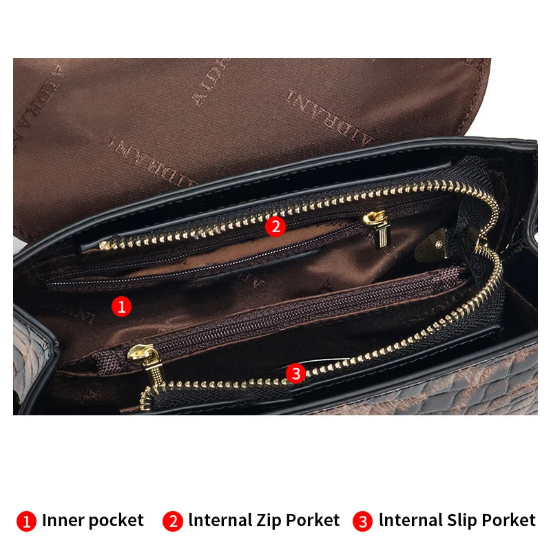 Maxy New Luxury Designer Leopard Genuine Leather Handbags Ladies Fashion Tote Leather Shoulder Women Bags