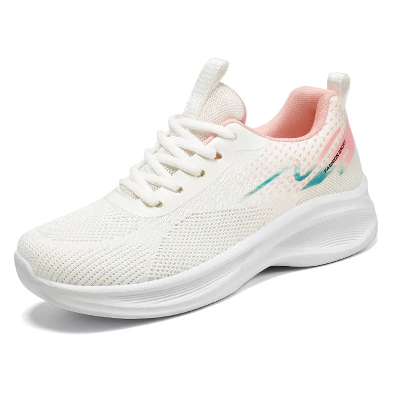 Maxy Breathable Lace-up Running Shoes for Women Sneakers with Lightweight Mesh Outdoor Sports Training Shoes Tennis Shoes For Female