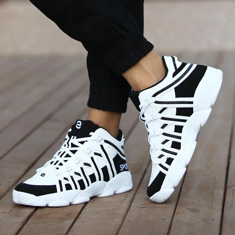 Maxy Large Size PU Leather Men's Running Shoes Men's White Sports Shoes Women Sport Shoes for Men Sneakers Red Basket Walk