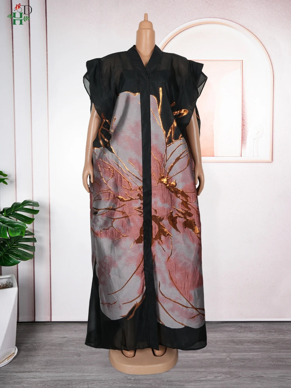Maxy H&D Plus Size African Dresses For Women New Dashiki Ankara Turkey Outfit Gown 2 Pieces Summer Party Dress Jacquard fabric