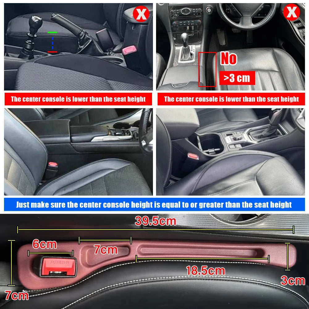 2Pcs Car Seat Gap Plug Strip 2025 Proof Seat Gap Storage Organizer Side Seam Car Gap Filler Leak Interior Decoration Universal