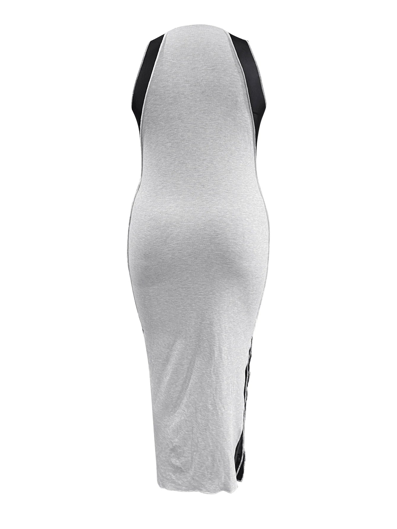 Amay plus Size Dress Sleeveless Side Hollow out Sexy Elegant maxy Dress Women's plus Size Fashion Elegant Dresses