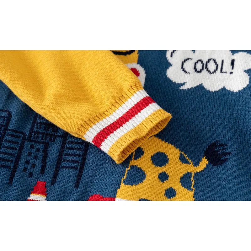 Maxy 2-8T Toddler Kid Baby Boy Girl Autumn Winter Clothes Warm Knit Pullover Top Infant Sweater Long Sleeve Childrens Knitwear