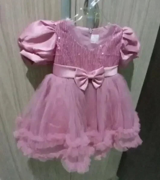 Maxy Baby Girl Fluffily Princess Dress Toddler Infant Wedding Party Prom Gown Puff Children Sequins 1st Birthday Baptism Evening Dress