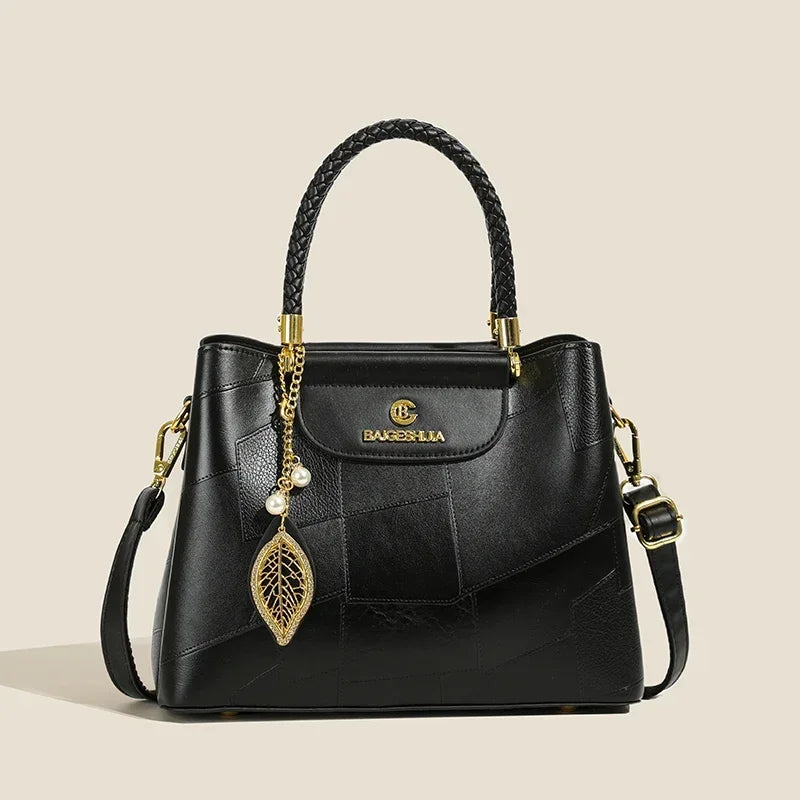 Maxy Genuine Soft PU Leather Handbags for Women Vintage Shoulder Tote Bag Luxury Designer Ladies Large Capacity Purse Bags Sac A Main