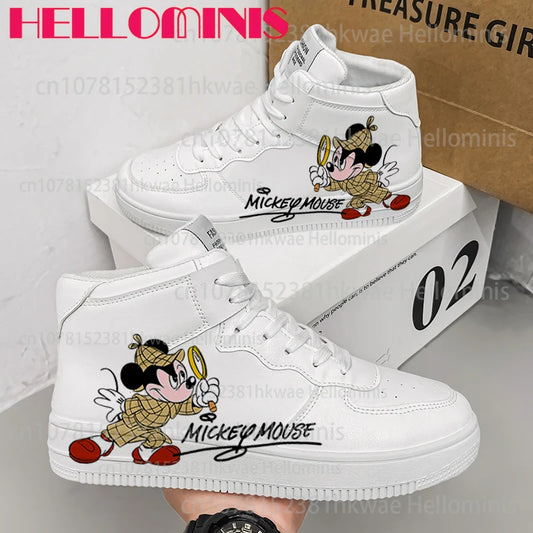 Amay mickey mouse cool Shoes 3d Print Sneakers Anime Cartoon Teenager boy High Top Outdoor Basketball Sports Casual Men woman Shoes