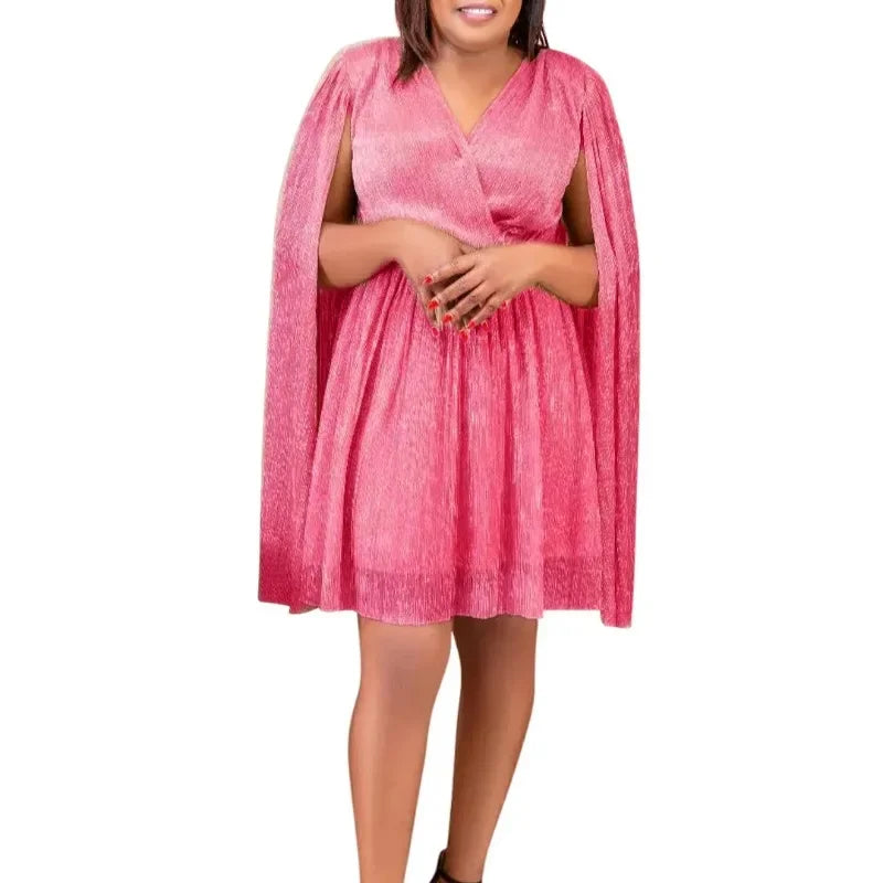 Amay Dresses for Women Elegant Spring Summer Dashiki Midi Dress Ladies Traditional African Clothing Fairy Dreaes