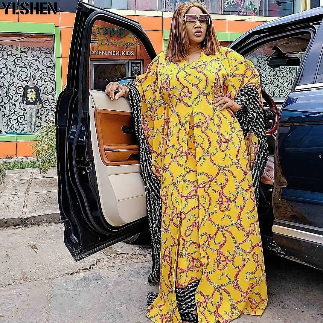 Maxy Two Piece Set Women Clothes African Dresses Party Dashiki Summer Long Dress Sets Pants Suits 2 Piece Outfits Plus Size