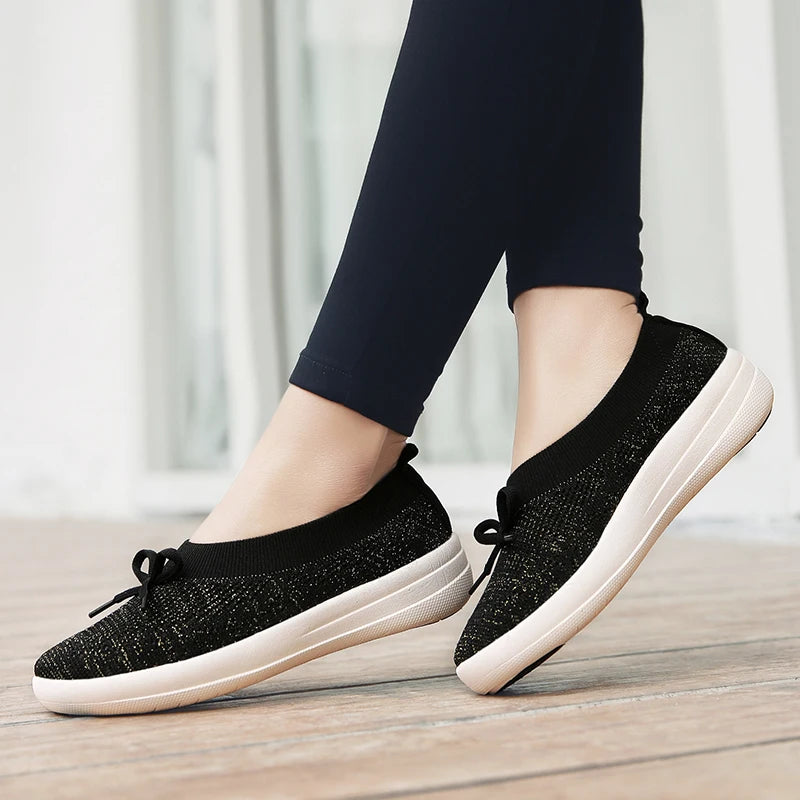 Maxy Women Flats Shoes Casual Mesh Sneakers Fashion Loafers Mesh Shoe Summer Breathable Tenis Comfortable Walk Sneaker For Female