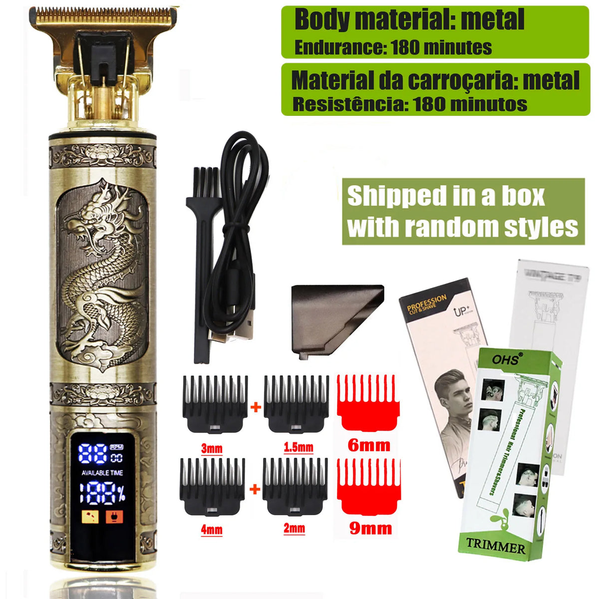 Maxy Vintage T9 Hair Clipper Beard Shaving Body Hair Trimmer Clippers Electric Men Haircut Machine 0mm Barber Shaver