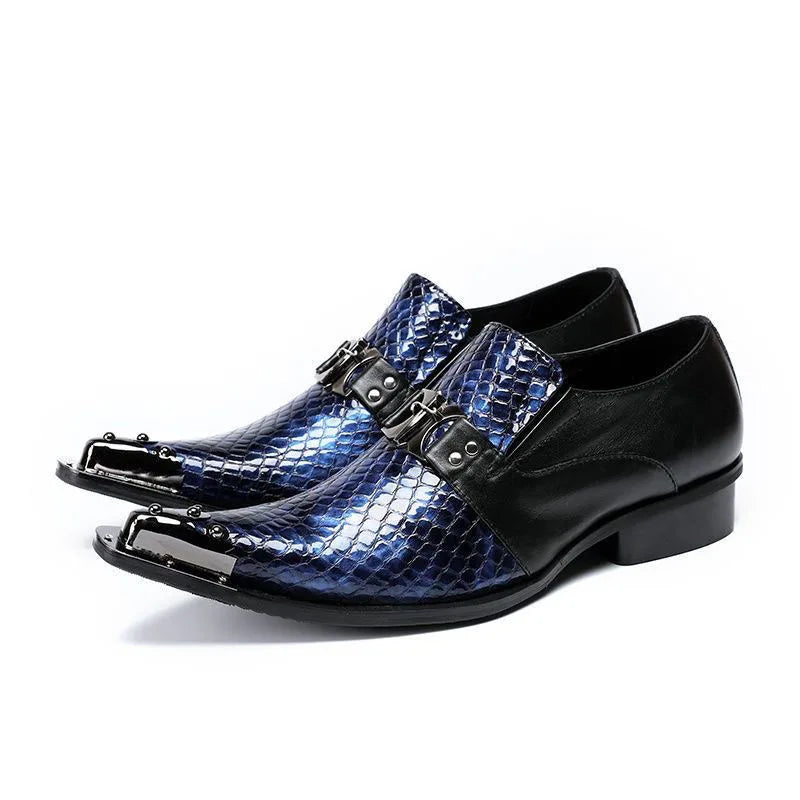 Amay Men leather original Italian Classic Blue penny loafer shoes Red Dress Shoes Wedding Shoes Men Formal Flats big
