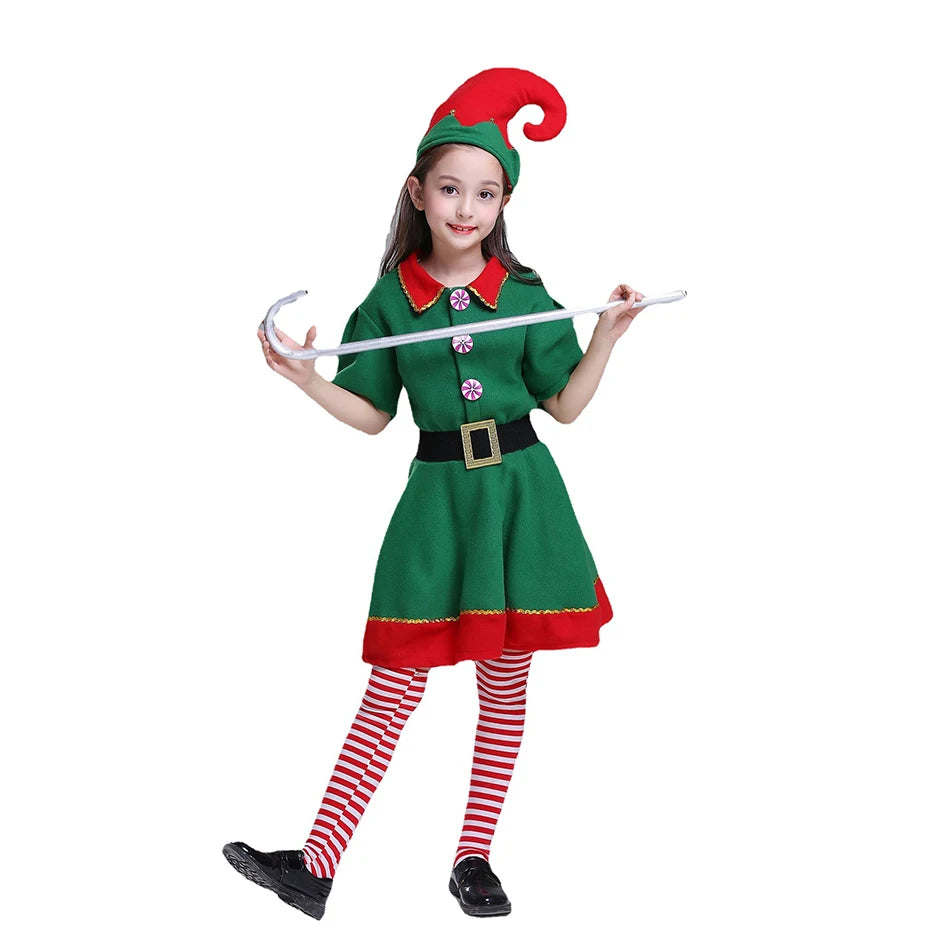 Maxy Boys Girls Christmas Fairy Outfits Kids Christmas Santa Claus Fantasy Costume Children Family Matching Celebration Outfits