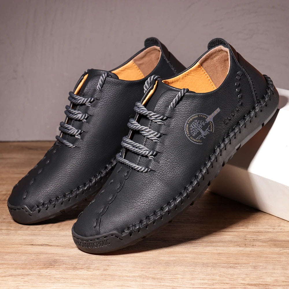Visco Handmade Leather Casual Men Shoes Design Sneakers Men Comfortable Leather Shoes Men Loafers Hot Sale Moccasins Driving Shoe