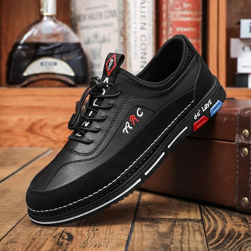 Visco New Men Shoes Breathable Leather Casual Shoe Fashion Business Men Shoes Four Seasons Versatile Tide Shoes Zapatillas Hombre