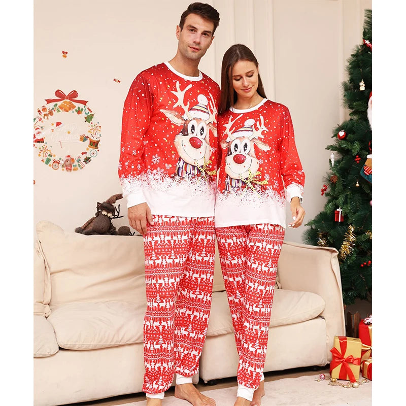 Momsey Christmas Family Matching Pajamas 2024 New Xmas Pjs Long Sleeve Adult Kids Couples Daddy Mommy Me Daughter Pyjamas Dog Clothes