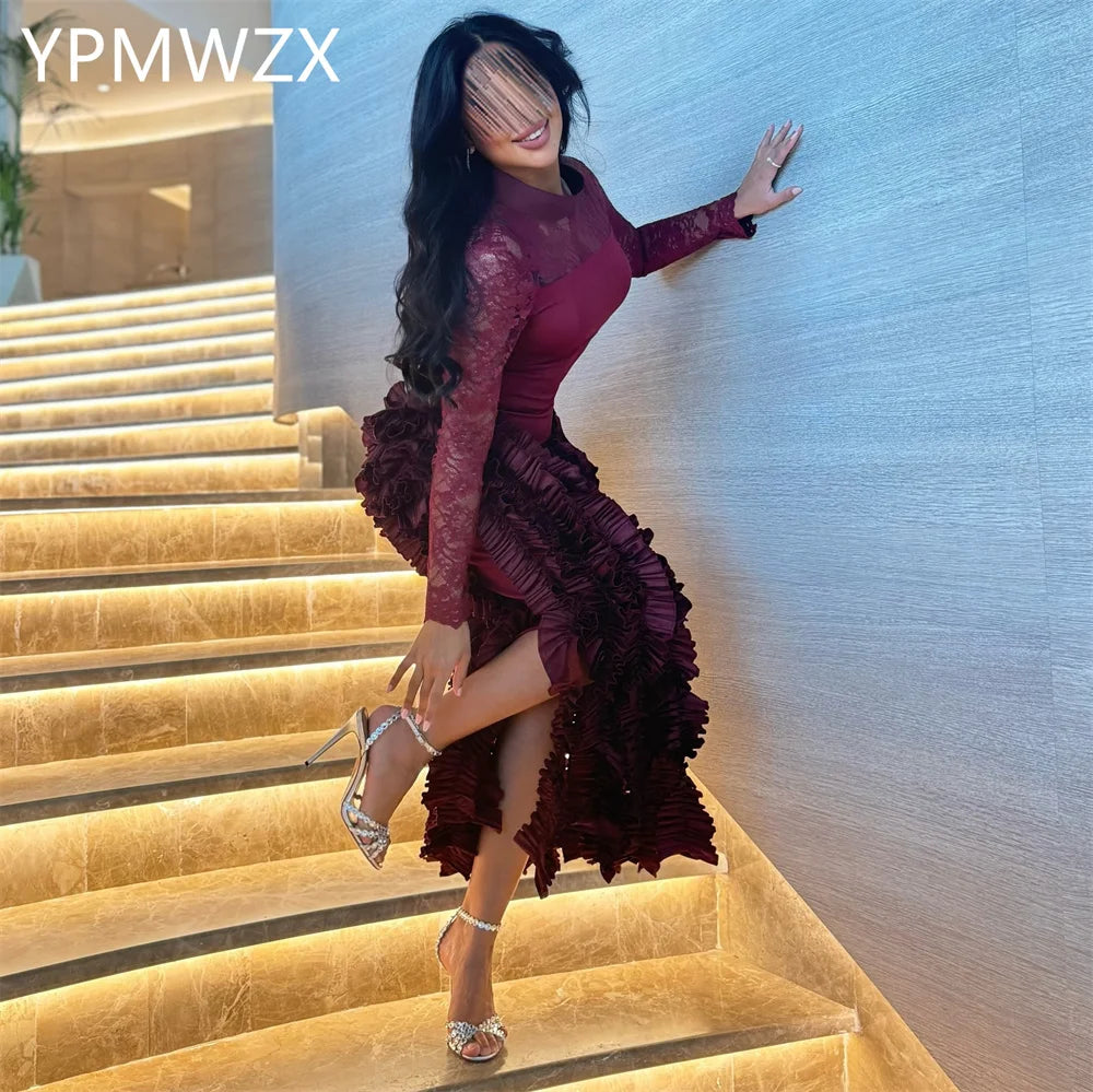 Amay Customized Prom Gown Formal Evening Dress YPMWZX Asymmetrical Column Floor Length Skirts Bespoke Occasion Dresses Women Party Oc