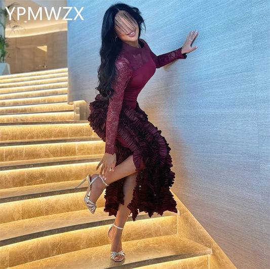 Amay Customized Prom Gown Formal Evening Dress YPMWZX Asymmetrical Column Floor Length Skirts Bespoke Occasion Dresses Women Party Oc