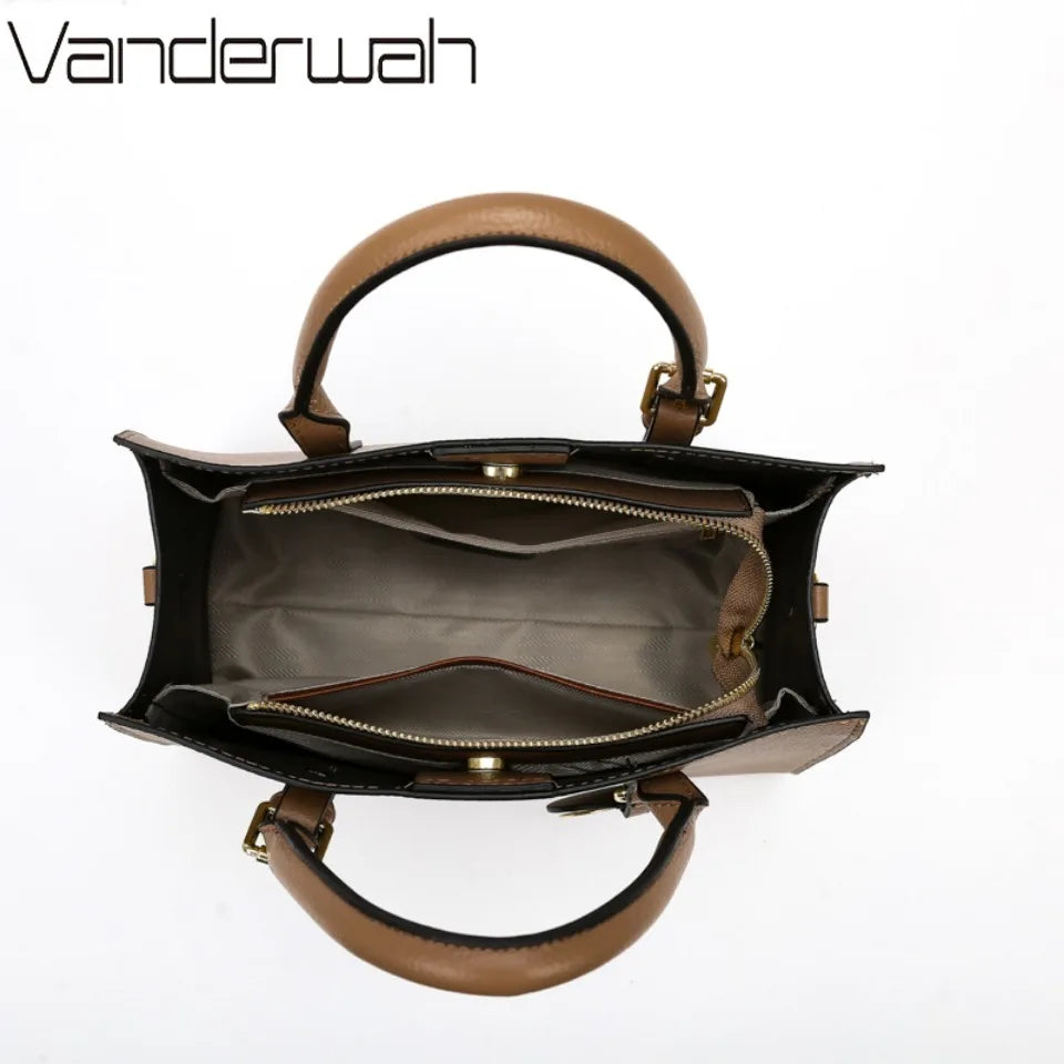Maxy 3 Piece Or 1 Set Casual Tote Vintage Ladies Handbag PU Leather Luxury Handbags Women Designer Bags for Women Sac A Main Femme