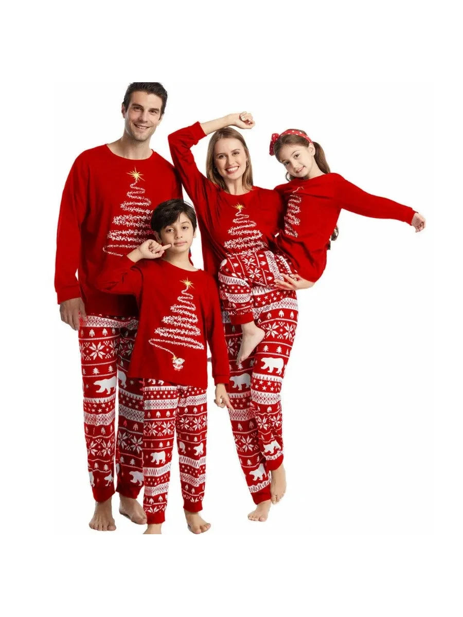 Maxy Christmas Family Matching Outfits Polar Kids Pajamas Sets Xmas Pj's Clothes